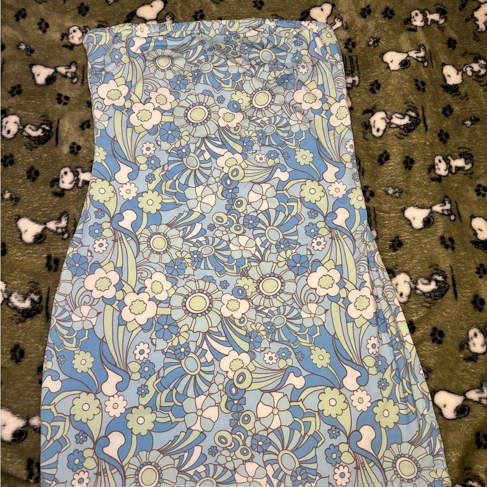 Princess Polly Blue and White Floral Dress
